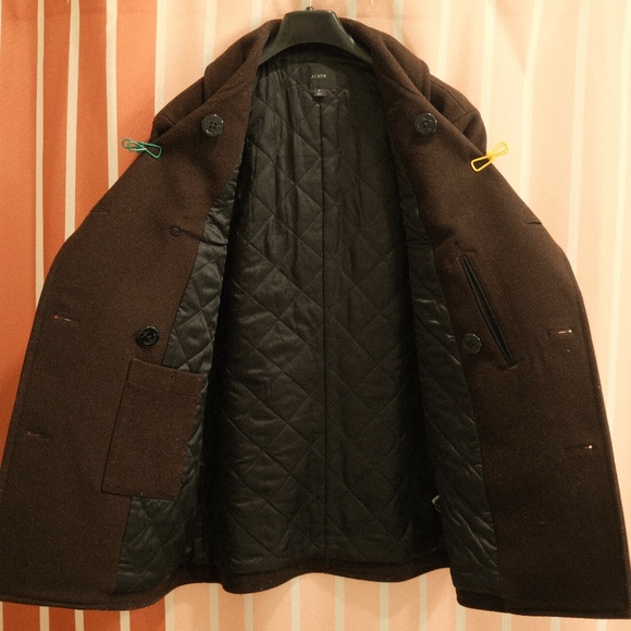 J. Crew Dock Peacoat with Primaloft in Espresso size Medium, Lightly Used BT825 - Picture 2 of 4